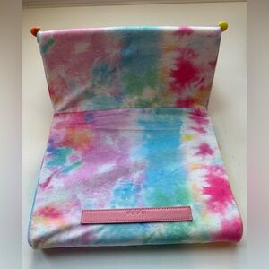 iScream Tie Dye Tablet Pillow Holder – Kids iPad Stand Plush Cushion